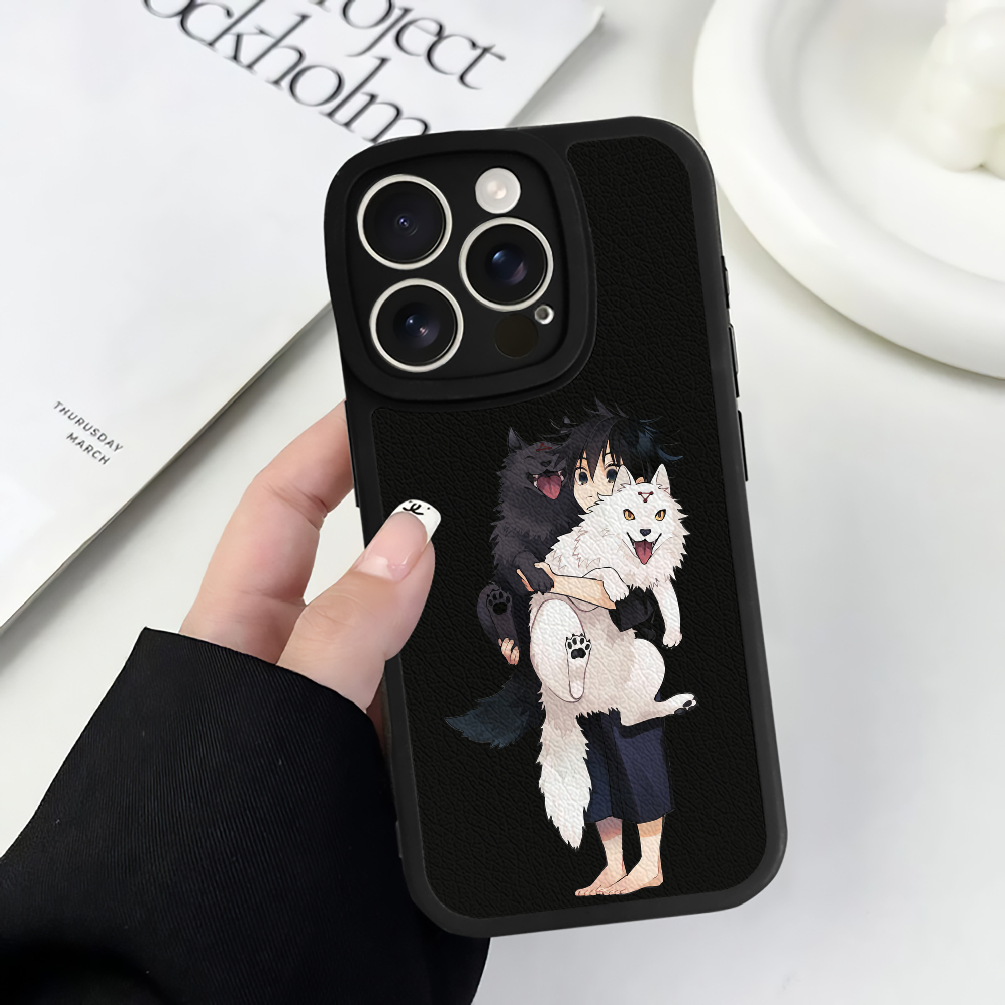 （画像用） 呪術廻戦 Jujutsu Kaisen 【iPhone 16シリーズ対応】シリコンスマホケース（レザー調） 材質：シリコン